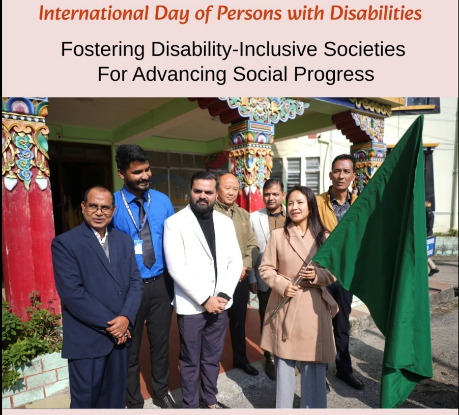 Students taking part in an International Day for Disability activity