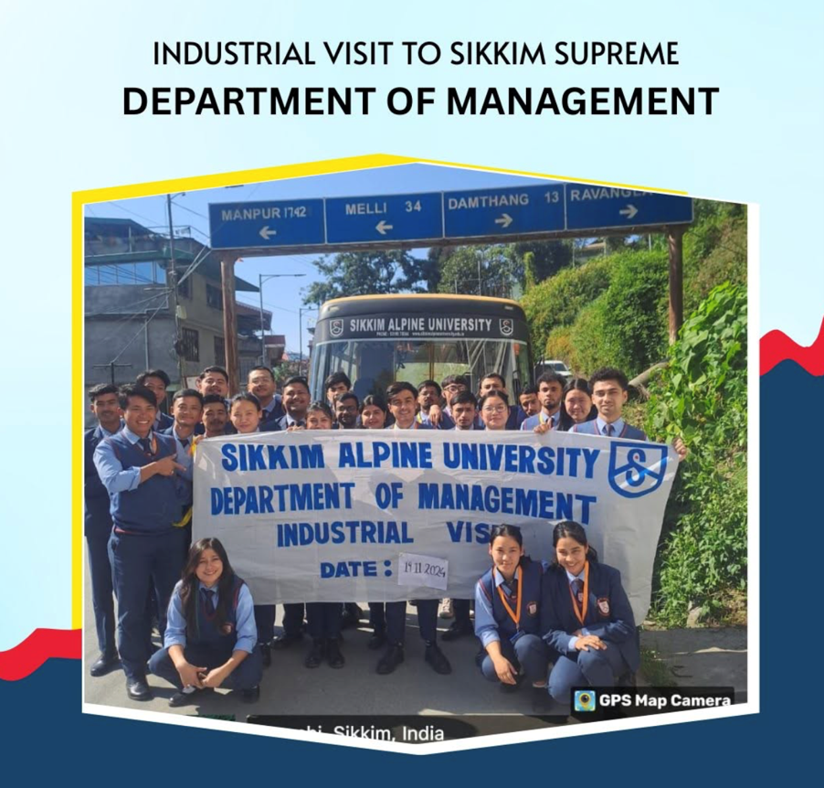 Management students on an industrial visit to Sikkim Supreme Department of Management